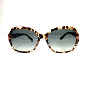 Kate Spade Amberlynn Pink Tortoise Shell Oversized Sunglasses with Case